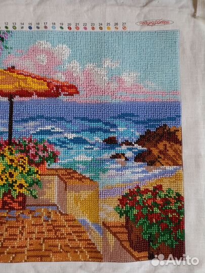 Картины вышитые крестом и бисером