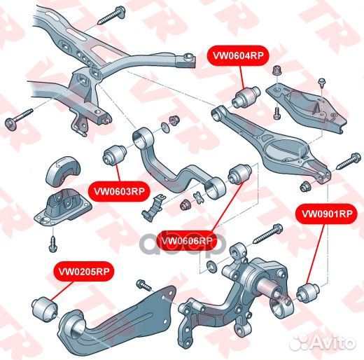 Полиуретановый сайлентблок цапфы задней подвески