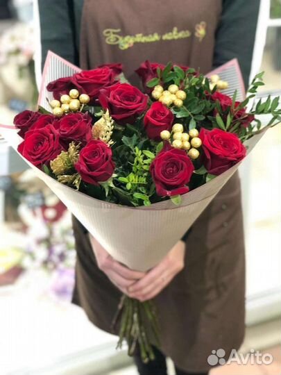 Цветы розы букет