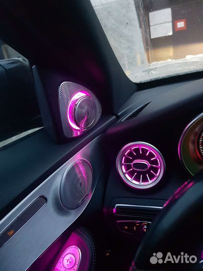 Подсветка салона mercedes c class w205 glc x253