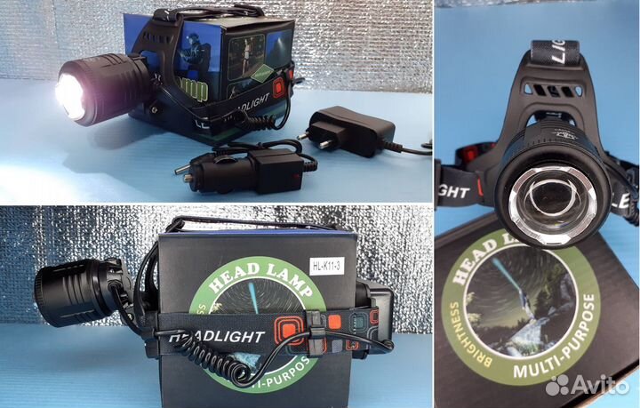 Тактический налобный фонарь Следопыт +Уф излучение