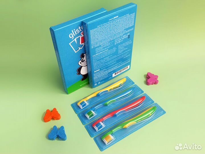 Детские зубные щетки Amway Глистер Kids уп 4 цвета