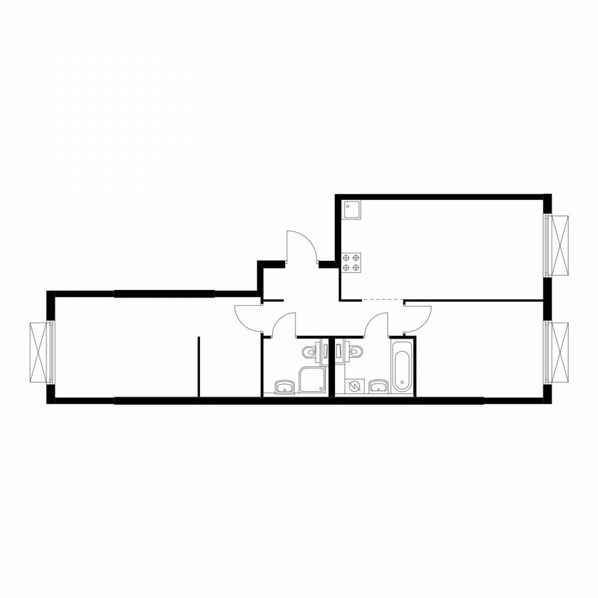 2-к. квартира, 64,2 м², 2/15 эт.