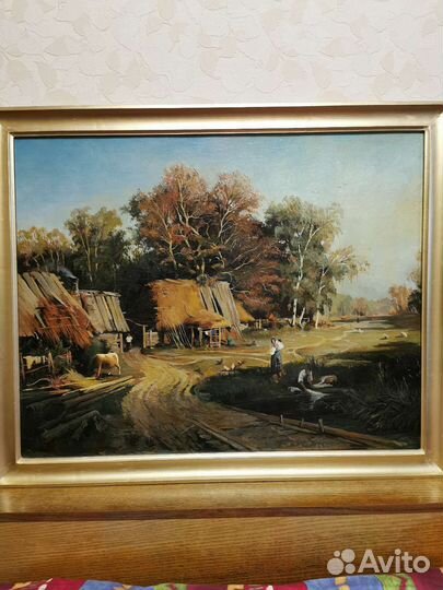 Картина маслом на холсте пейзаж бу