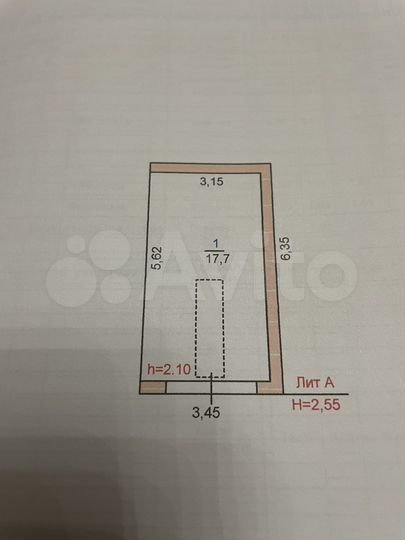 Гараж, 22 м²