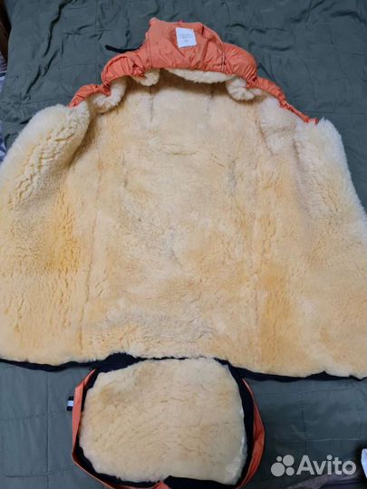 Зимний конверт в коляску на овчине