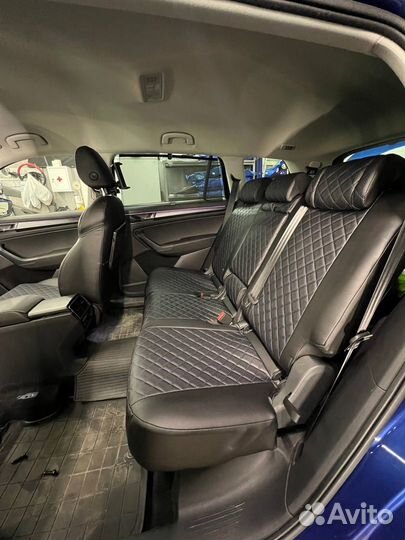 Авточехлы экокожа ромбовидные