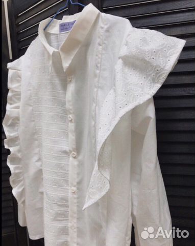 Рубашка пэчворк белая из разных фактур объявление продам