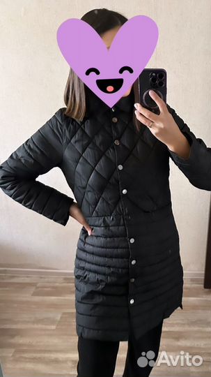 Стеганное пальто