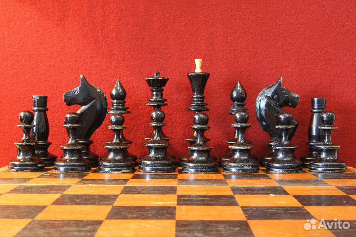 Шахматы Египетские 2 деревянные СССР 1930 - 1950 г