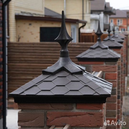 Колпак на столб забора полимерпесчаный