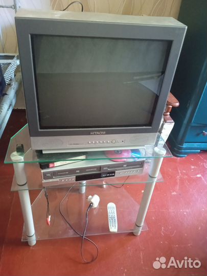 Телевизор+тумба + видео+двд