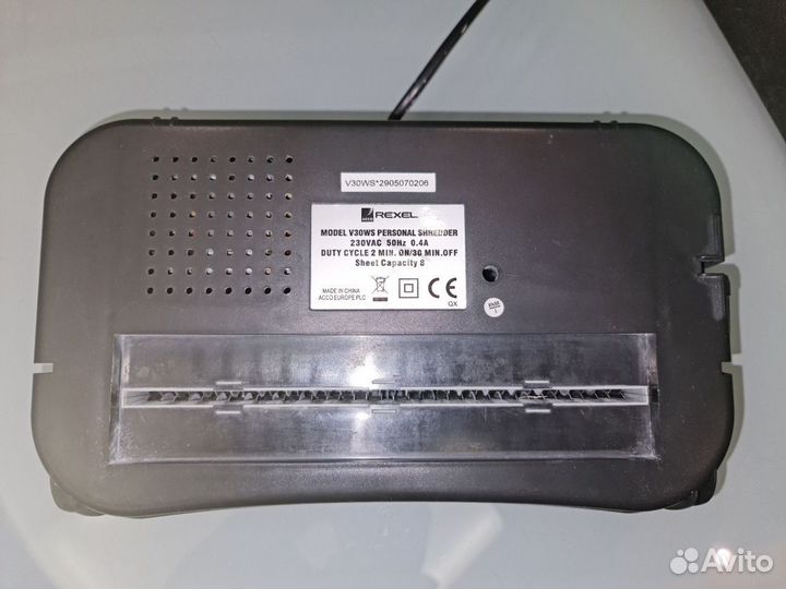 Уничтожитель бумаги (шредер) Rexel v30ws