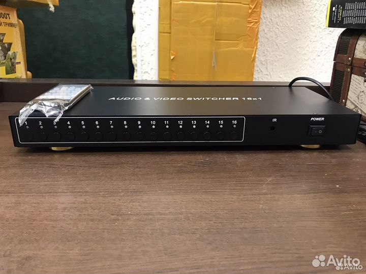 Переключатель Тюльпанов AV RCA 16x1 Коммутатор сви