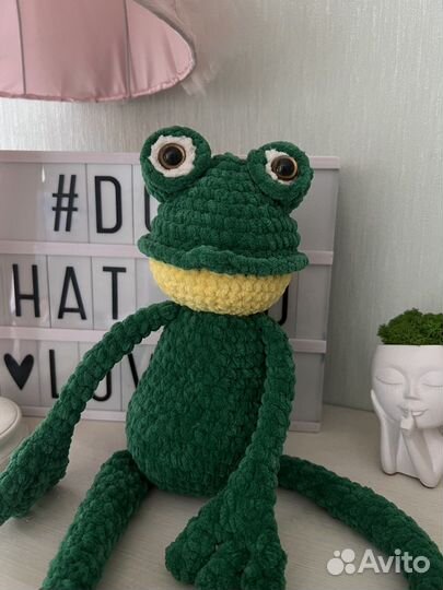 Лягушка игрушка интерьер плюшевая ручная работа