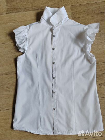 Школьная блузка, шорты для девочки