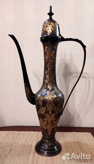 Кумган антикварный Индия 70-е гг чеканка позолота