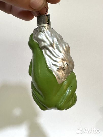 Редкая елочная игрушка Лягушка со стрелой