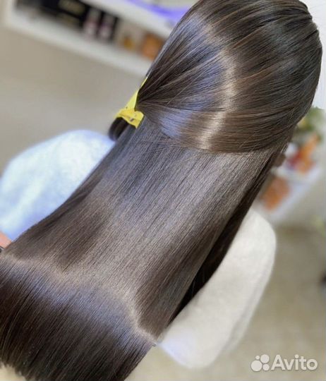 Кератиновое выпрямление волос