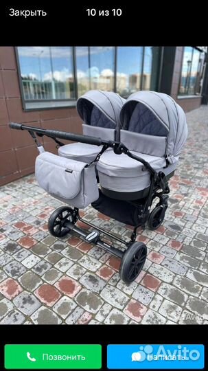 Коляска для двойни mikado tween 3 в 1