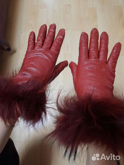 Перчатки кожаные женские