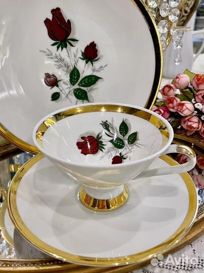 Винтажная чайная тройка. Mitterteich