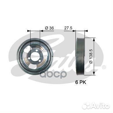 Ременной шкив коленчатого вала TVD1117 Gates