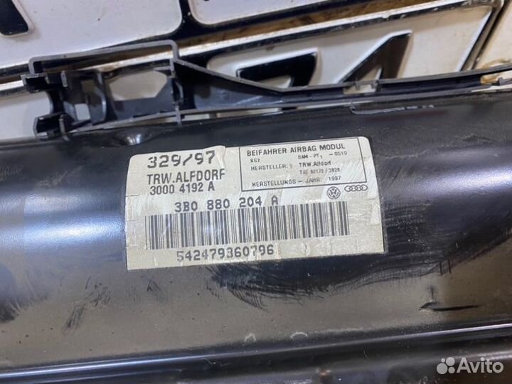 Подушка безопасности пассажира Volkswagen Passat