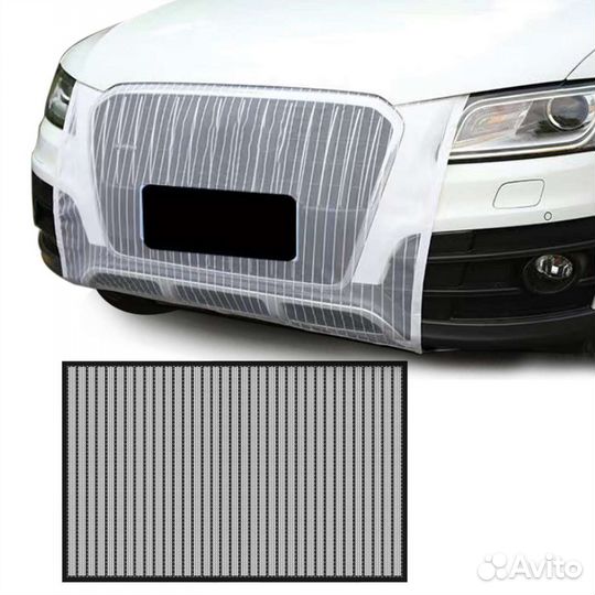 Защитная сетка радиатора автомобиля черный/белый