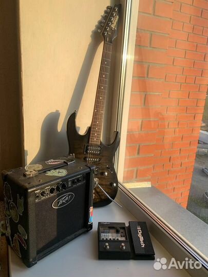 Электрогитара ibanez с комбиком peavey