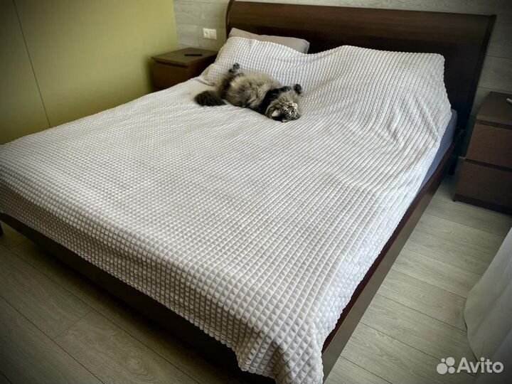 Плед в кубик 200х220 велсофт