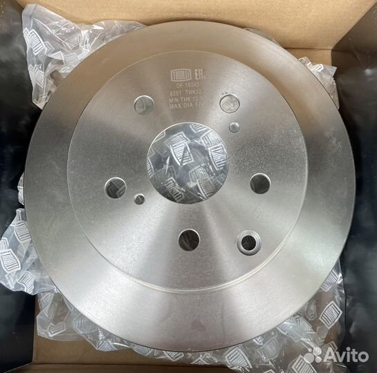 Тормозные диски Toyota Rav 4. Задние