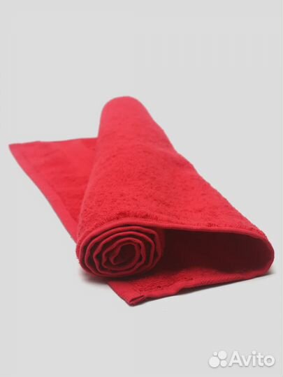 Полотенце красное, махровое 40*70, плотность 460г