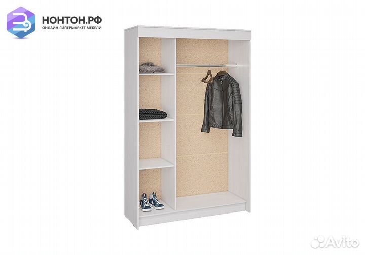 Шкаф-купе Бассо ясень анкор светлый