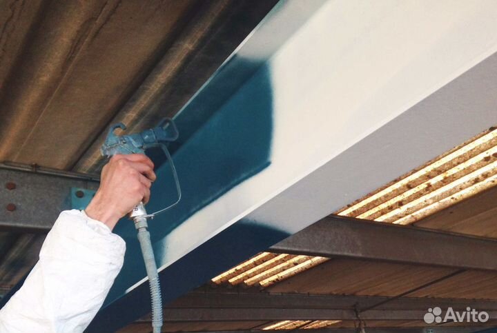 Огнезащита металла безвоздушным аппаратом