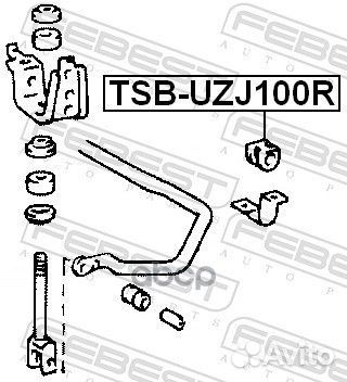 Втулка стабилизатора toyota land cruiser 100 UZ