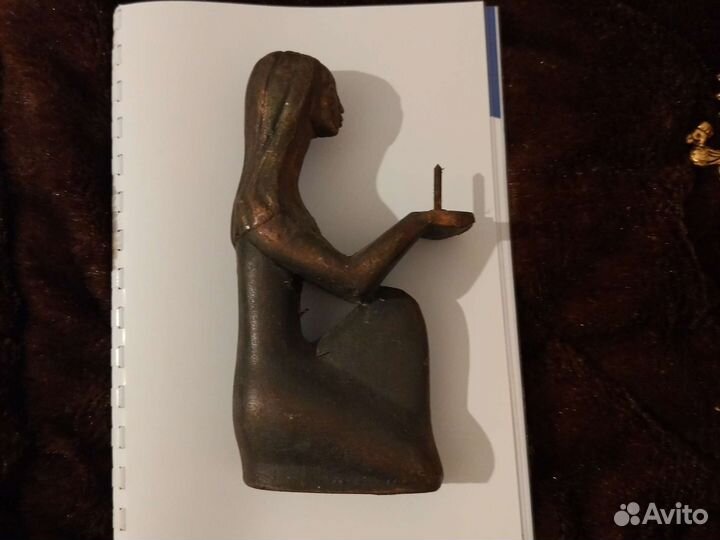 Подсвечник медный старинный