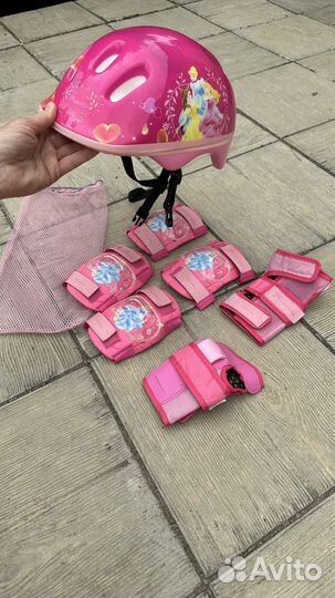 Защита шлем и наколенники для девочки 5 лет