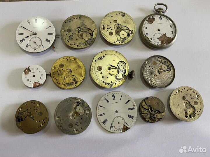 Механизмы Швейцарских часов Longines 22 штуки
