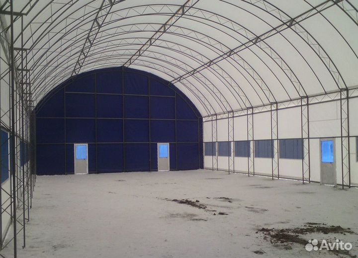 Каркас прямостенного ангара под склад, сто, цех