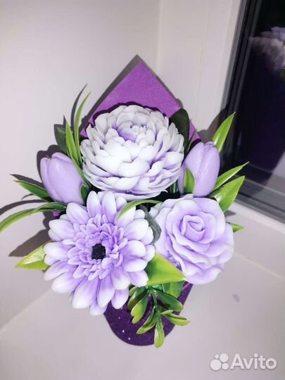 Букет цветов из мыла