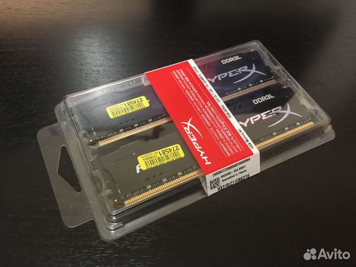 Память Kingston HyperX Fury DDR3L 16Gb 1866MHz
