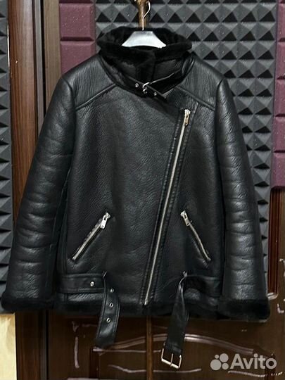 Куртка дубленка Авиатор стиль Zara m