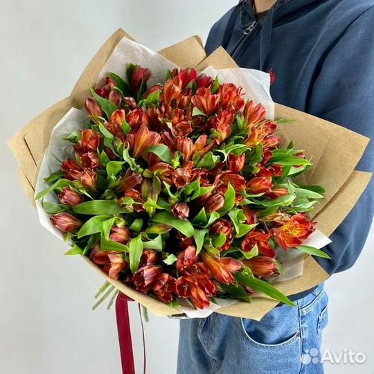 Цветы Букеты Доставка 101 роза Гипсофила