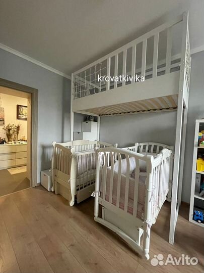 Кровать чердак домик