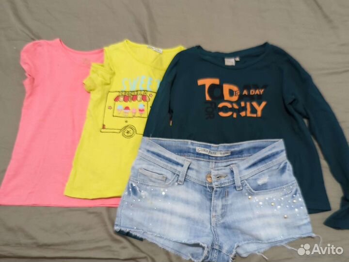 Вещи пакетом на девочку 5-8 лет (от 12 шт )