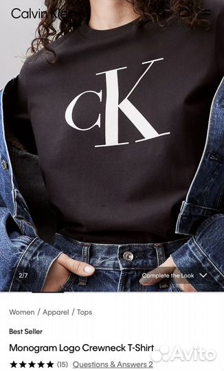 Футболка женская Calvin Klein оригинал