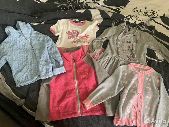 Вещи пакетом на девочку 98-104 и 116-128
