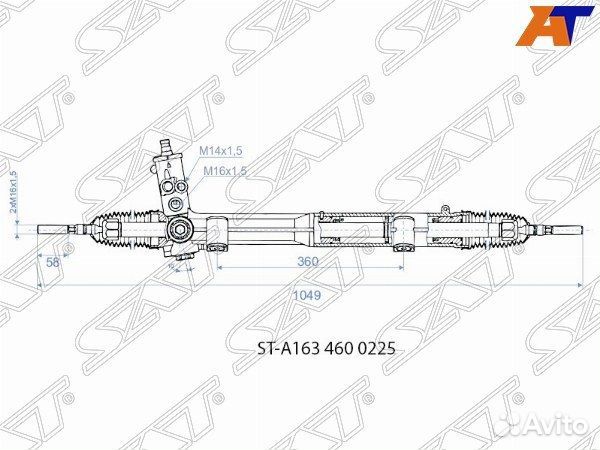 Рейка рулевая mercedes benz ML 02-05 W163 ST-A