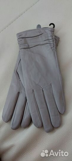 Перчатки женские из лайковой кожи на шерсти